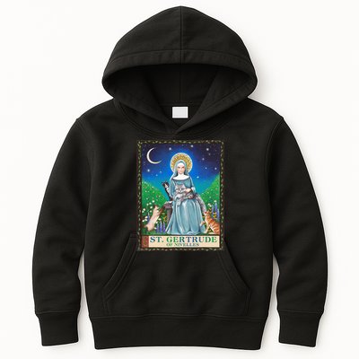 St. Gertrude Of Nivelles Patron Saint Of Cats Lovers Gifts Kids Hoodie