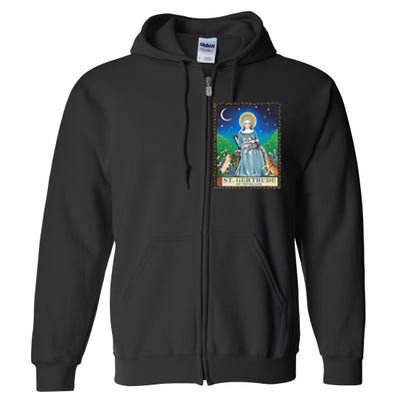 St. Gertrude Of Nivelles Patron Saint Of Cats Lovers Gifts Full Zip Hoodie