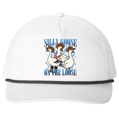 Silly Goose On The Loose Retro Groovy Silly Goose Club Snapback Five-Panel Rope Hat