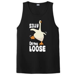 Silly Goose On The Loose Funny Goose Quote PosiCharge Competitor Tank