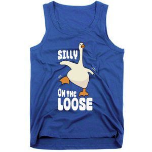 Silly Goose On The Loose Funny Goose Quote Tank Top