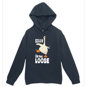 Silly Goose On The Loose Funny Goose Quote Urban Pullover Hoodie