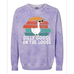 Silly Goose On The Loose Colorblast Crewneck Sweatshirt