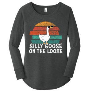 Silly Goose On The Loose Women's Perfect Tri Tunic Long Sleeve Shirt