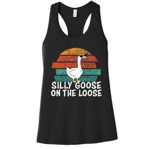 Silly Goose On The Loose Women's Racerback Tank