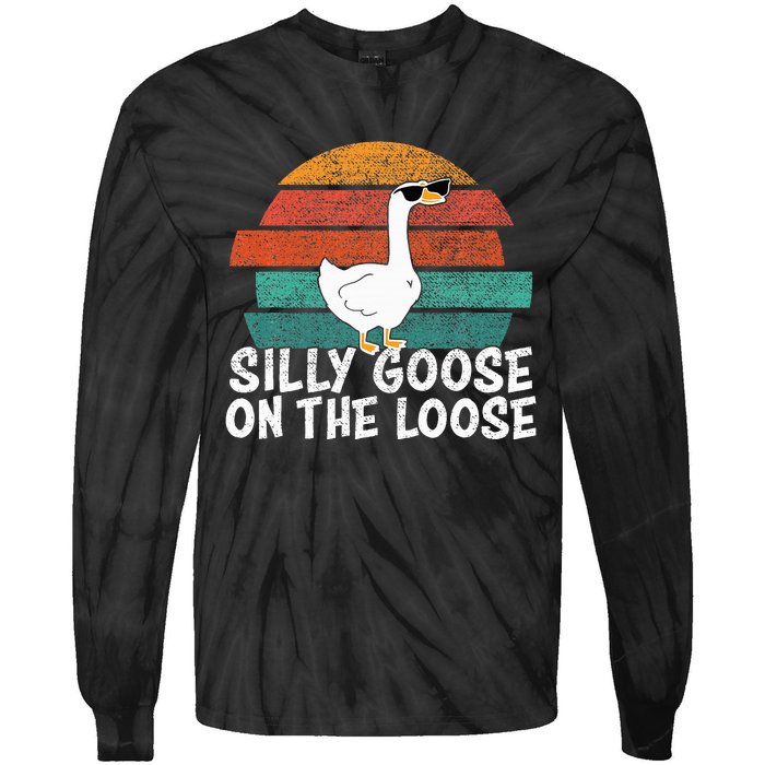 Silly Goose On The Loose Tie-Dye Long Sleeve Shirt