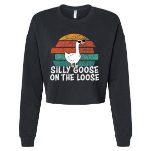 Silly Goose On The Loose Cropped Pullover Crew