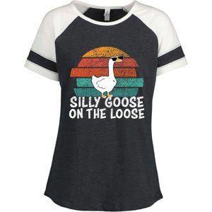 Silly Goose On The Loose Enza Ladies Jersey Colorblock Tee