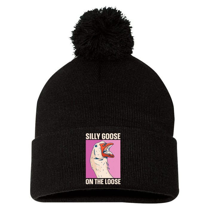 Silly Goose On The Loose Pom Pom 12in Knit Beanie