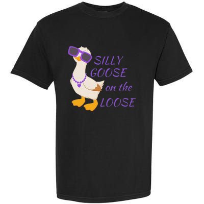 Silly Goose On The Loose Funny Garment-Dyed Heavyweight T-Shirt