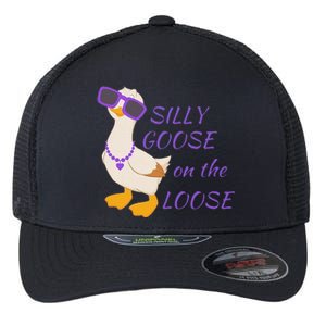 Silly Goose On The Loose Funny Flexfit Unipanel Trucker Cap