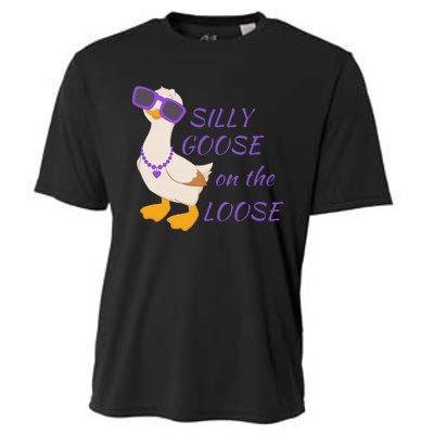 Silly Goose On The Loose Funny Cooling Performance Crew T-Shirt