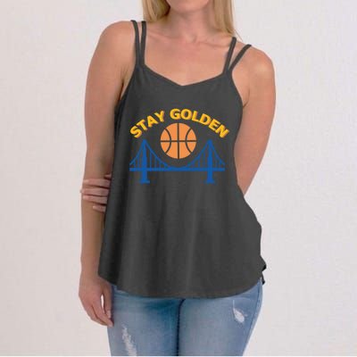 Stay Golden Oakland To San Francisco Basketball Women's Strappy Tank