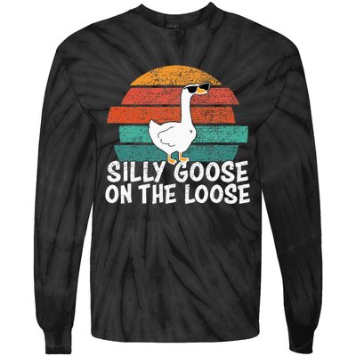 Silly Goose On The Loose Tie-Dye Long Sleeve Shirt