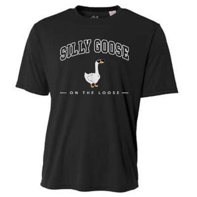 Silly Goose On The Loose Funny Silly Goose University Cooling Performance Crew T-Shirt