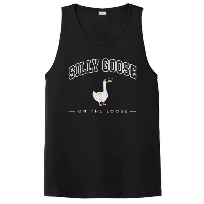 Silly Goose On The Loose Funny Silly Goose University PosiCharge Competitor Tank