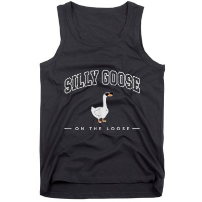 Silly Goose On The Loose Funny Silly Goose University Tank Top