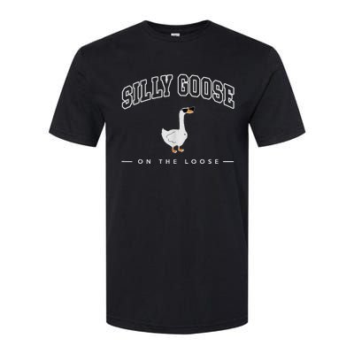 Silly Goose On The Loose Funny Silly Goose University Softstyle CVC T-Shirt