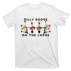 Silly Gooses On The Loose Funny Christmas T-Shirt