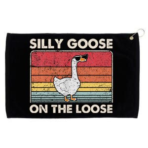 Silly Goose On The Loose Funny Silly Goose University Grommeted Golf Towel