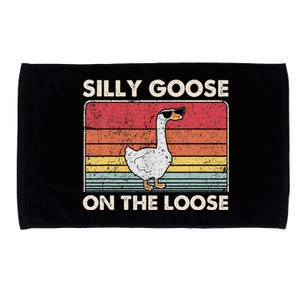 Silly Goose On The Loose Funny Silly Goose University Microfiber Hand Towel