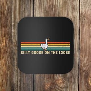 Silly Goose On The Loose Funny Silly Goose University Coaster