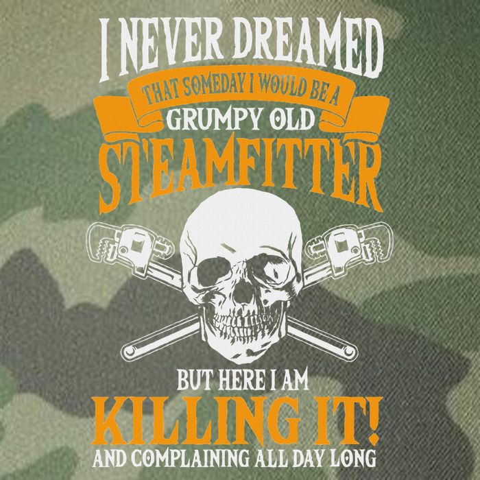 Steamfitter Grumpy Old Pipefitter Tradesman Plumber Pipe Legacy Tie Dye Trucker Hat