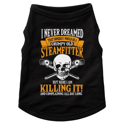 Steamfitter Grumpy Old Pipefitter Tradesman Plumber Pipe Doggie Tank