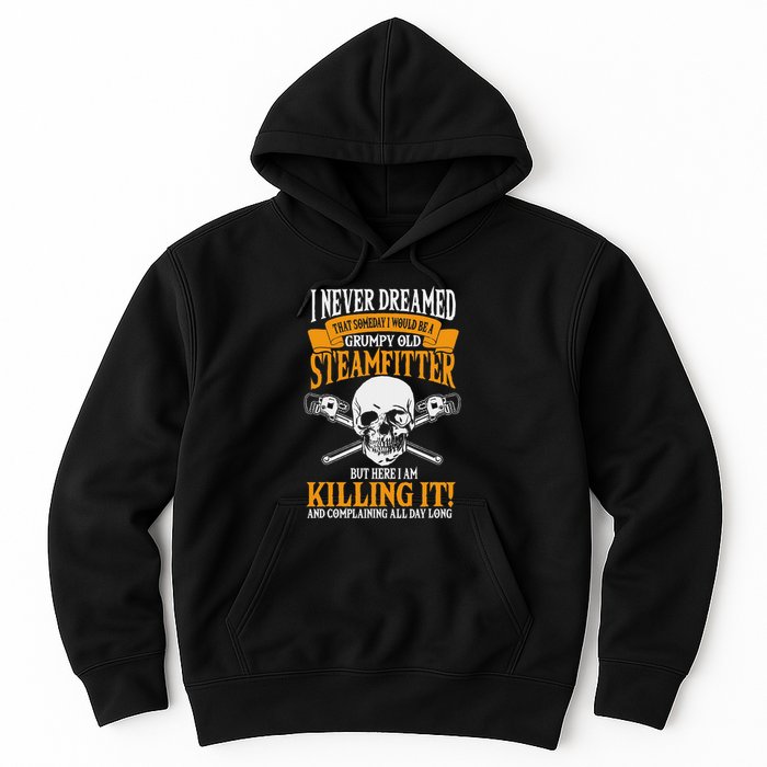 Steamfitter Grumpy Old Pipefitter Tradesman Plumber Pipe Hoodie
