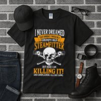 Steamfitter Grumpy Old Pipefitter Tradesman Plumber Pipe Tall T-Shirt