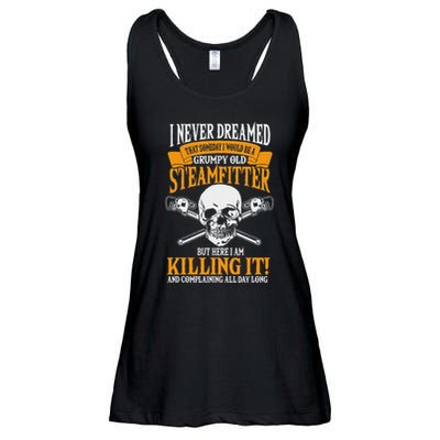 Steamfitter Grumpy Old Pipefitter Tradesman Plumber Pipe Ladies Essential Flowy Tank
