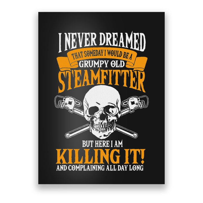 Steamfitter Grumpy Old Pipefitter Tradesman Plumber Pipe Poster