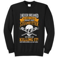 Steamfitter Grumpy Old Pipefitter Tradesman Plumber Pipe Tall Sweatshirt