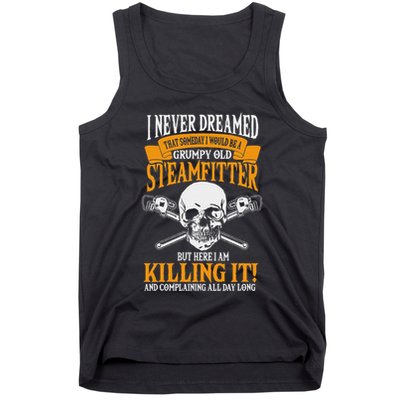Steamfitter Grumpy Old Pipefitter Tradesman Plumber Pipe Tank Top