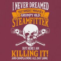 Steamfitter Grumpy Old Pipefitter Tradesman Plumber Pipe 16oz Travel Tumbler