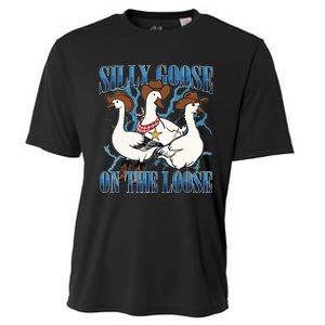 Silly Goose On The Loose Retro Groovy Silly Goose Club Cooling Performance Crew T-Shirt