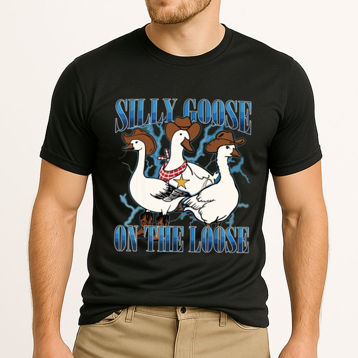 Silly Goose On The Loose Retro Groovy Silly Goose Club Cooling Performance Crew T-Shirt