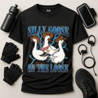 Silly Goose On The Loose Retro Groovy Silly Goose Club Cooling Performance Crew T-Shirt