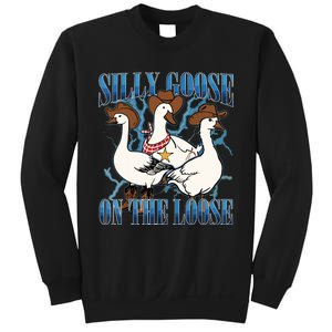 Silly Goose On The Loose Retro Groovy Silly Goose Club Sweatshirt