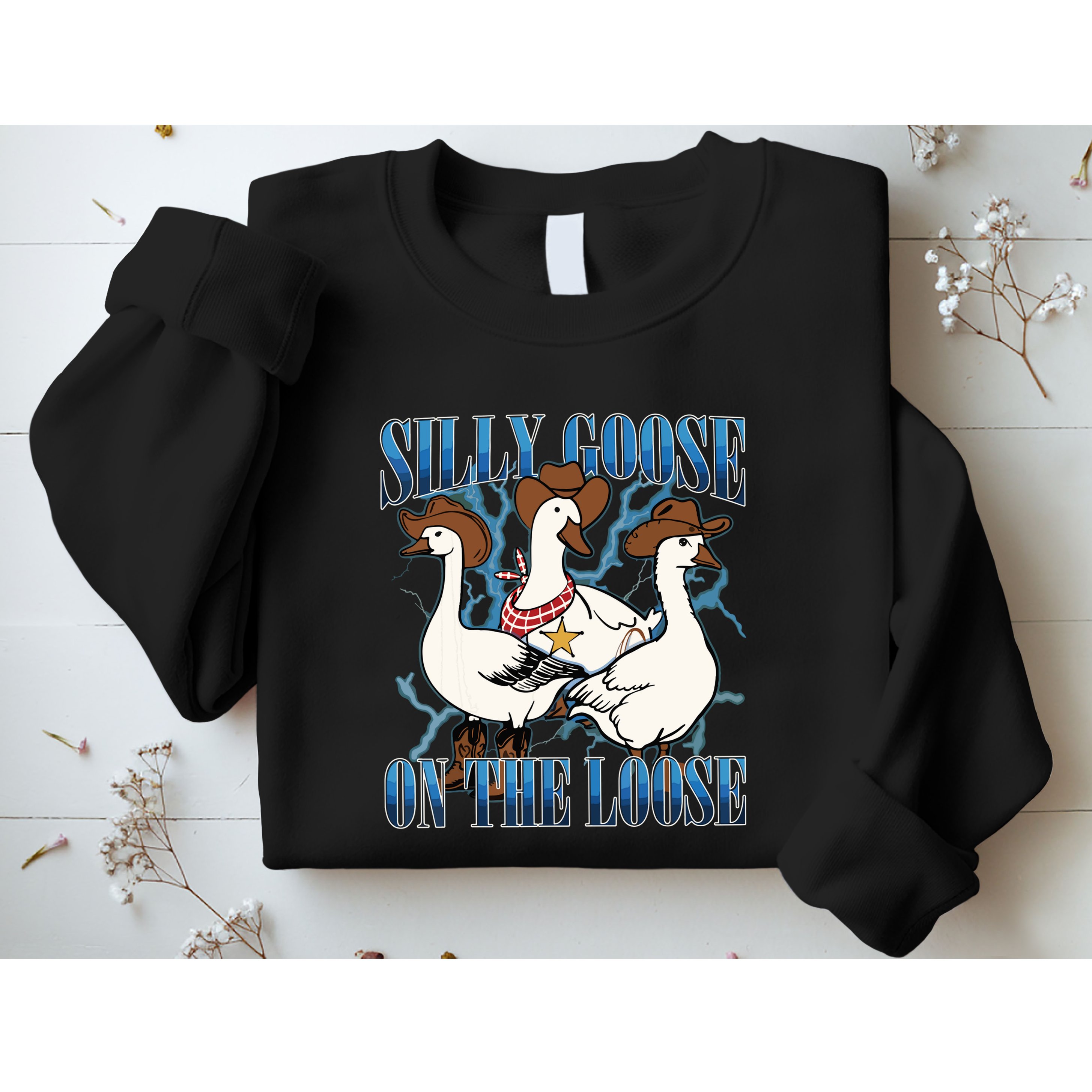 Silly Goose On The Loose Retro Groovy Silly Goose Club Sweatshirt