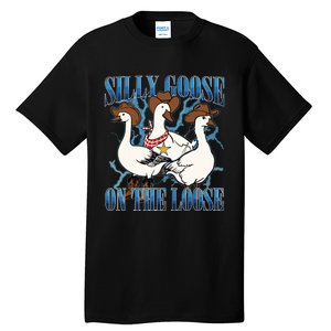 Silly Goose On The Loose Retro Groovy Silly Goose Club Tall T-Shirt