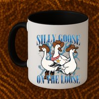 Silly Goose On The Loose Retro Groovy Silly Goose Club Mug