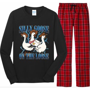 Silly Goose On The Loose Retro Groovy Silly Goose Club Long Sleeve Pajama Set