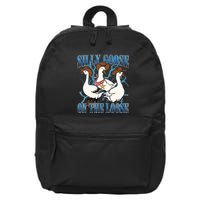 Silly Goose On The Loose Retro Groovy Silly Goose Club 16 in Basic Backpack