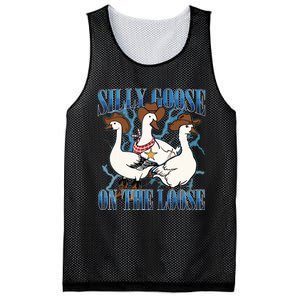 Silly Goose On The Loose Retro Groovy Silly Goose Club Mesh Reversible Basketball Jersey Tank