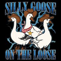 Silly Goose On The Loose Retro Groovy Silly Goose Club Cooling Performance Long Sleeve Crew