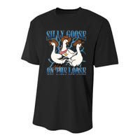 Silly Goose On The Loose Retro Groovy Silly Goose Club Youth Performance Sprint T-Shirt