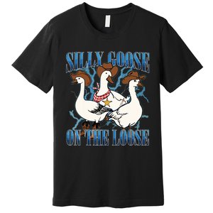 Silly Goose On The Loose Retro Groovy Silly Goose Club Premium T-Shirt