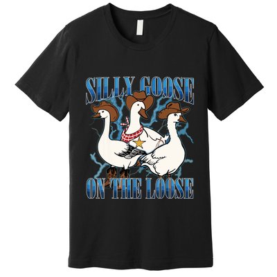 Silly Goose On The Loose Retro Groovy Silly Goose Club Premium T-Shirt