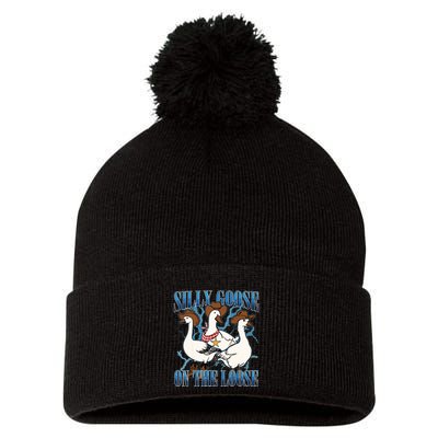 Silly Goose On The Loose Retro Groovy Silly Goose Club Pom Pom 12in Knit Beanie
